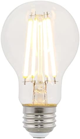 Уестингхаус Lighting 5167220 Led лампа с регулируема яркост 8w (еквивалент на 75 W) A19 с прозрачна нишка с нажежаема жичка, Средна База, 6 Бр.