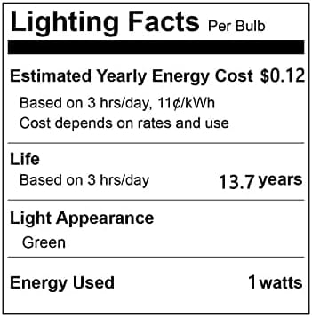 Led зелена Крушка YDJoo, 1 W, Сменяеми led светлини, Коледни Светлини, Крушки E12, Мини-Полилей, Крушка-показатели,