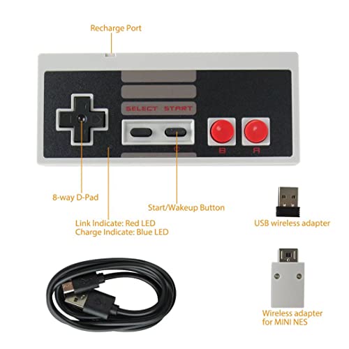 2 Бр. Безжичен Геймпад Контролер за ФК/NES NS Nintendo Classic Edition Мини Игрална Конзола Контролер Аксесоар