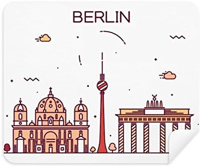 Берлин, Германия Плосък Ориентир Модел, Плат За Почистване на Екрана за Пречистване на 2 елемента Замшевой Тъкан