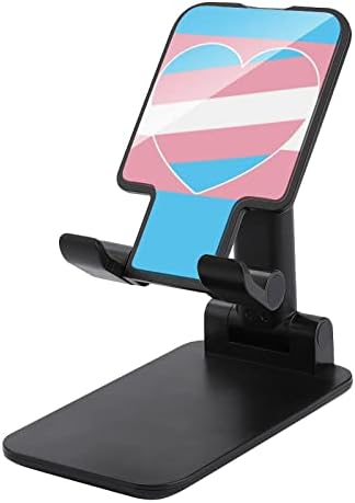 Флаг трансгендера (1) Поставка за мобилен телефон, Регулируема Сгъваема Поставка За Таблет Притежател На Настолен