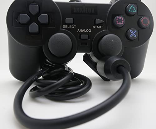 Контролер NEXiLUX Ps2, за Sony Playstation 2 и Ps1 / Psone , Черен