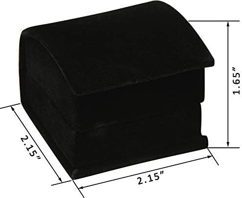Луксозна кадифе подарък кутия за пръстени черен цвят за предложения за брак, сватби, годеж, рожден Ден, Деня