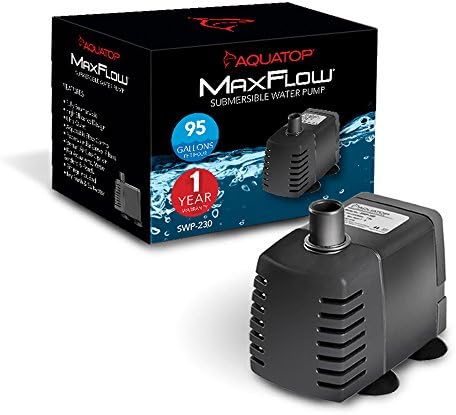 Потопяема Аквариумный помпа Aquatop MaxFlow с регулируем 237 g/h, за аквариуми, избистрители и Скулптури, SWP-820