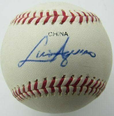 Топка с автограф на Луис Акино Канзас Сити Роялз с Логото на Рояли 160071 - Бейзболни топки с Автограф