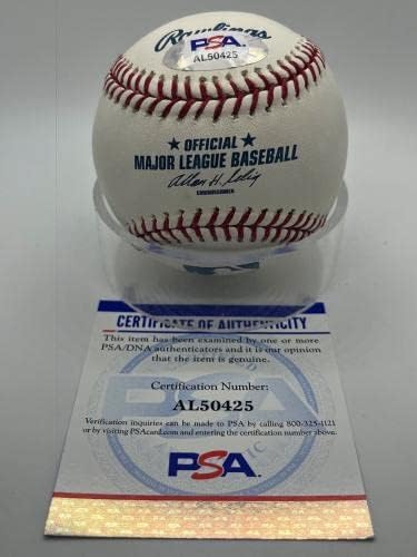 Джо Макилвейн Детройт Тайгърс Подписа Автограф Официален Представител на MLB Бейзбол PSA ДНК - Бейзболни топки