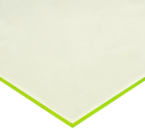 Лят Акрил Флуоресцентно лист, Гладка, Зелено, дебелина 0,100 инча, ширина 12 см, дължина 12 инча