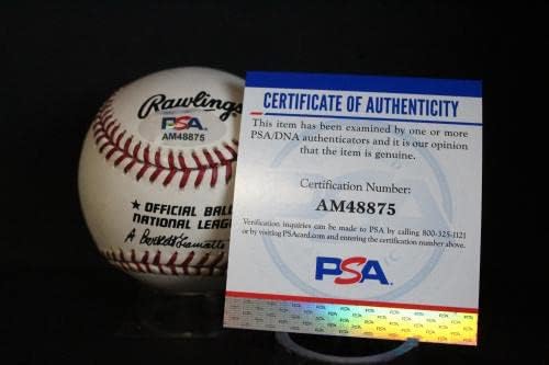 Бейзболен автограф с автограф Клема Лабина (55 WS Champs) Auto PSA/DNA AM48875 - Бейзболни топки с автографи