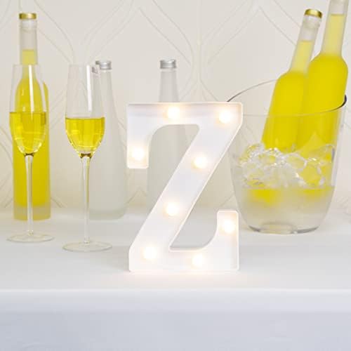 Осветите бял led знак на буквата Z формата на палатка - 8 3/4 - 1 графична кутия