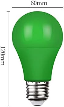 Led лампа зелена светлина A19 (4 опаковки), 7 W (еквивалент на 50 Вата), Led лампи, зелен цвят, на базата на