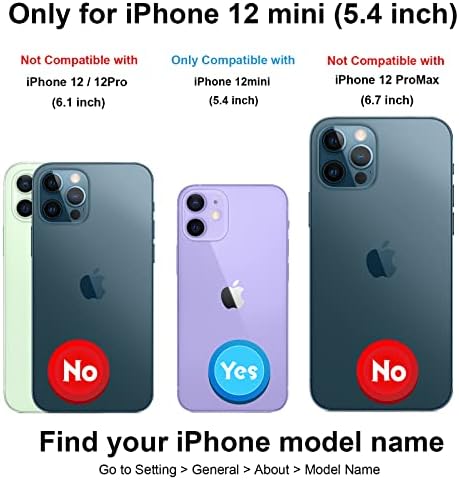 HAOPINSH за iPhone 12, Мини Чанта-портфейл с държач за карти, със сини Цветя Модел, флип-надолу Задната част