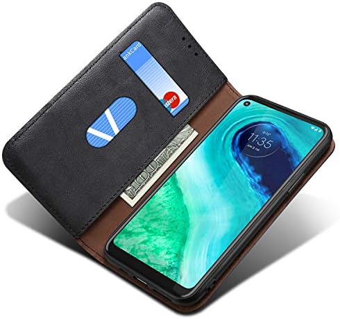 Калъф за телефон LBYZCASE за [Moto G Fast 2020], Сгъваем Кожен портфейл с панти капак, устойчив на удари Защитен калъф с отделения за карти, стойка, магнитна закопчалка за Motorola Mo