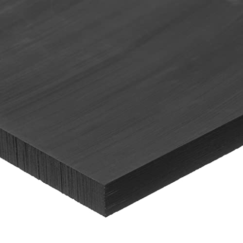 Полиетиленов лист UHMW, нов дизайн, Черен, дебелина 3/4 инча, ширина 12 см, дължина 12 инча
