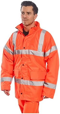 Мъжки Светоотражающая яке Xtreme, Непромокаеми якета Hi Vis Construction с джобове и цип, клас 3