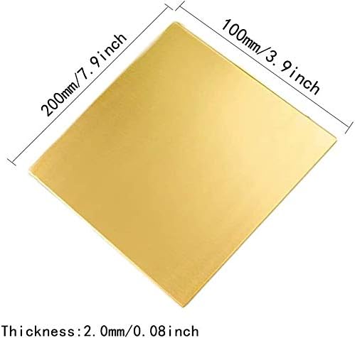 Меден лист SoGuDio Месинг Лист с Дебелина 2 мм и Метален Меден Лист за индустриални Доставки на Метални САМ