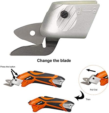 Сменное нож за хартия и плат за Литиево-йонни Безжични електрически ножици VOLLTEK ES3601 4V (О-образно острие)