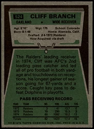 1975 Topps # 524 Клиф Обяд Окланд Рейдерс (Футболна карта) VG+ Рейдерс Колорадо