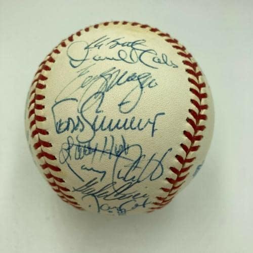 1993 Отбор на Шампионите от Световна серия Торонто Блу Джейс Подписа бейзболни 32 Sigs JSA COA - Бейзболни топки