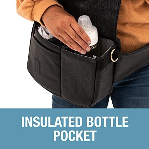 Чанта за памперси CleverMade през рамо и бебешки шишета Hip Pack - Органайзер за колички с регулиращи се презрамки
