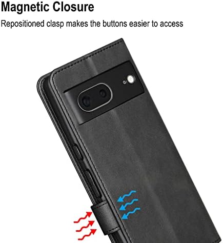 Калъф Cresee за Google Pixel 7 (не за 7 Pro), една Чанта-портфейл с панти капак [RFID заключване] [3 Притежателя