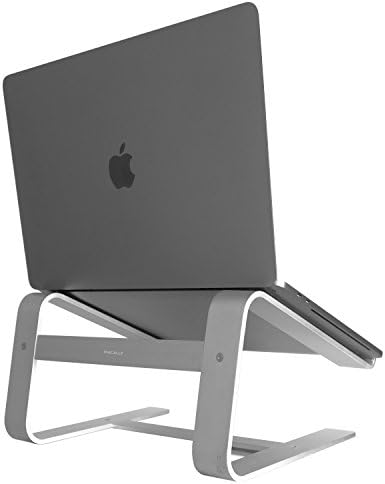 Алуминиева поставка Macally ASTAND за лаптоп Apple MacBook, MacBook Air, MacBook Pro и всеки лаптоп от 10 до 17 - Сребрист