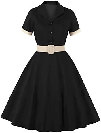 Жена ретро рокля на 1950-те години с Принтом в Грах и открити Рамене, от Елегантни Вечерни Рокли, Есенни Рокли