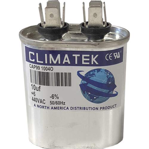 Овална кондензатор ClimaTek - подходящ за York 024-20046-000 S1-02420046000 | 10 icf MFD 370/440 Волта променлив