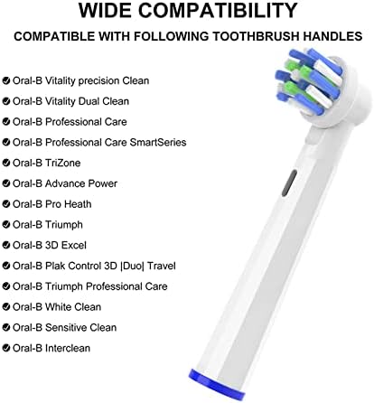 Сменяеми глави за електрическа четка за зъби, 16 Опаковки, които са Съвместими със Сменяеми Глави за електрическа четка за зъби Oral B, Braun За възрастни, Многоугловые Ви