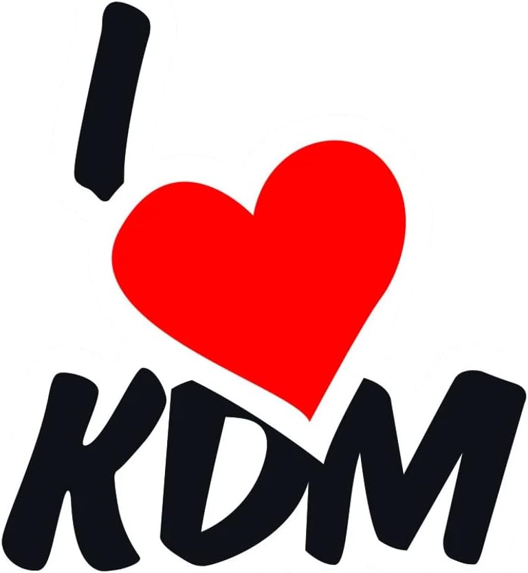 Стикер I Love KDM залепващ Винил Корея Korean - C1625 - стикери Размер 6 инча или 15 см