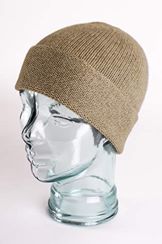 Шорти от дамски шапки-бини Hawick от кашмир - Тъмен естествен цвят - Произведено в Шотландия Love Cashmere