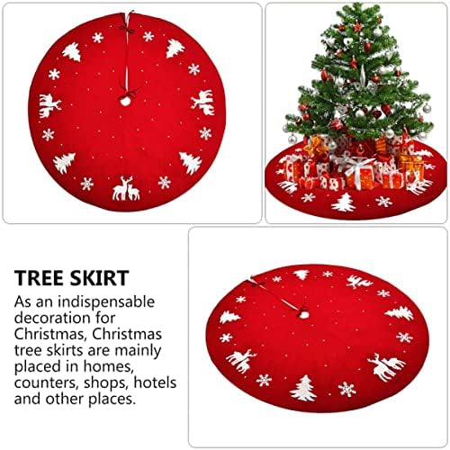 PRETYZOOM Коледно Дърво Под Сувенири за о-пръстени във формата на Снежинки, Основа За Украса на Селски Червен
