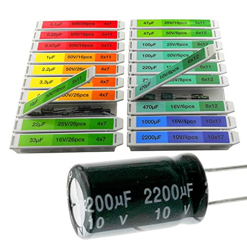 EEEEE 0,1 icf－2200 icf кондензатори 20 Стойност 304 бр. Индивидуална Кутия с Капак Електролитни Кондензатори