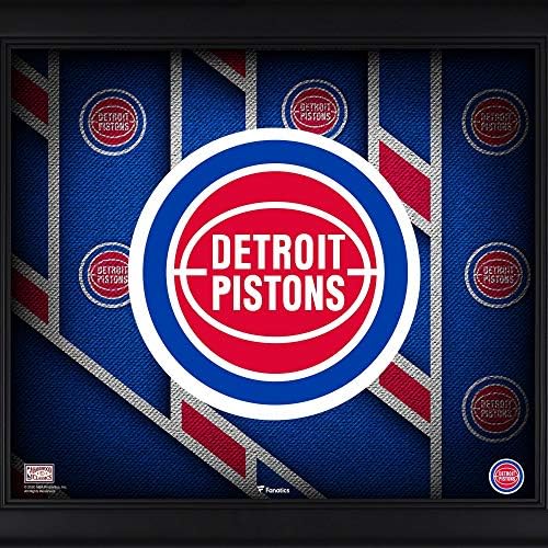 Класически Колаж с логото на отбора на Детройт Пистънс с размер 15 x 17 инча от масивна дървесина с Дърворезба