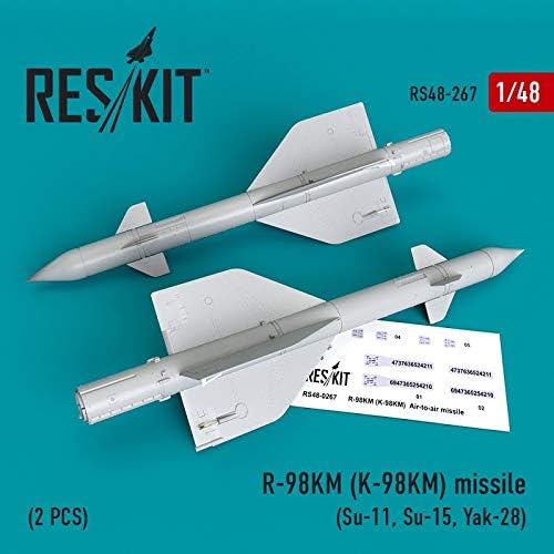 Reskit RS48-0267 - 1/48 Ракета R-98 KM (K-98KM) (2 бр.) за Мащабна Пластмасови модели