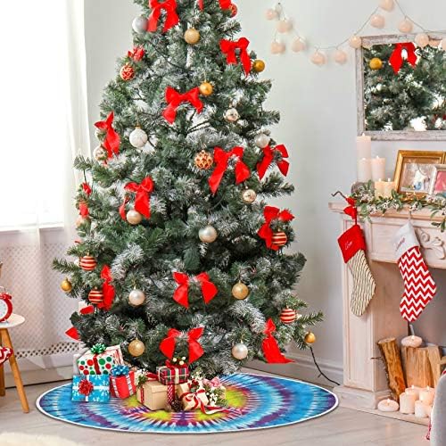 Декорация на Поли във формата на Коледно ALAZA, едно Малко Бижу под формата на Мини-Поли във формата на коледно дърво 35,4 Инча с Цветно Изображение, под формата на Тай-б?