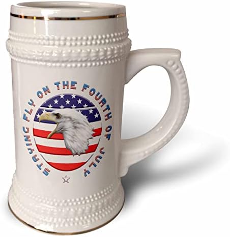 3росите американски флаг, белоголового орлана. Патриотичен подарък на 4 юли, който аз обичам. - Чаша за стейна